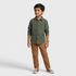 Boys Cotton Checkered Shirt