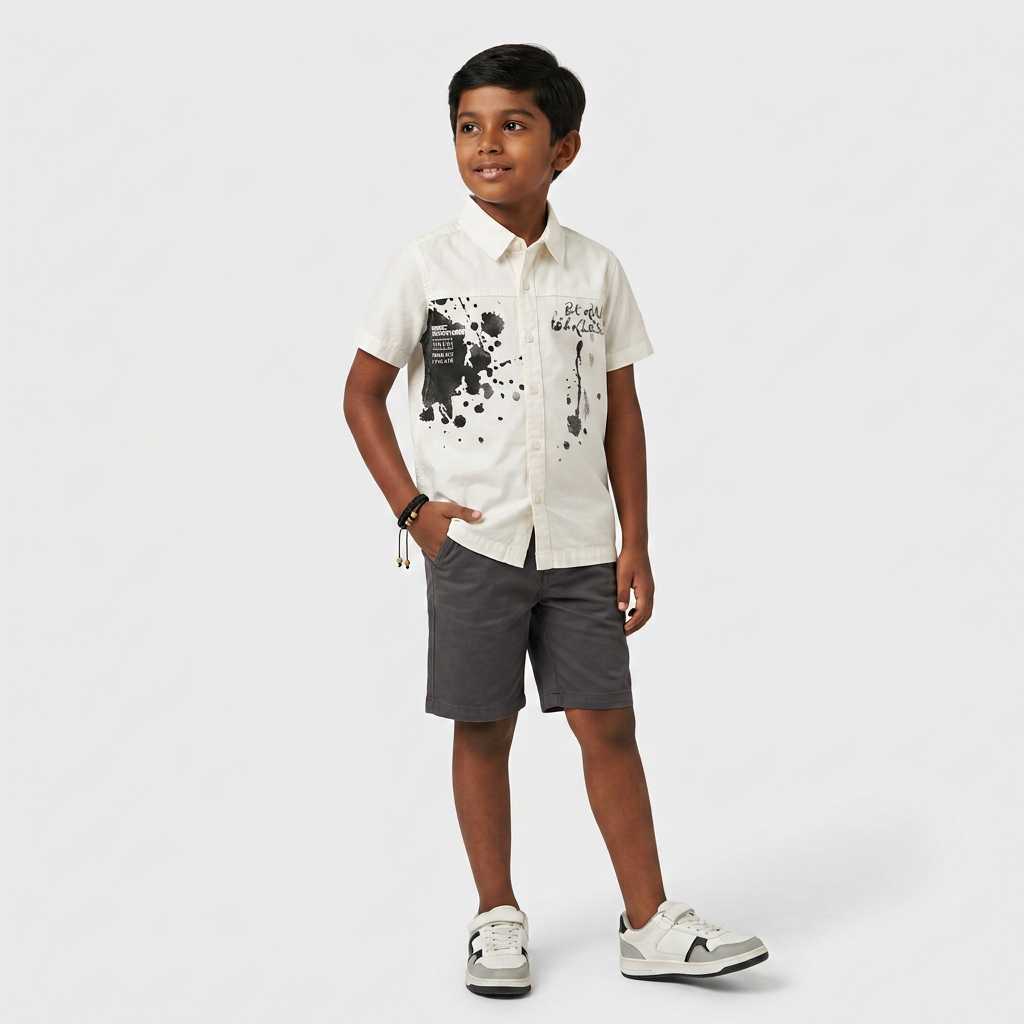 Boys Cotton Graphic Shirt