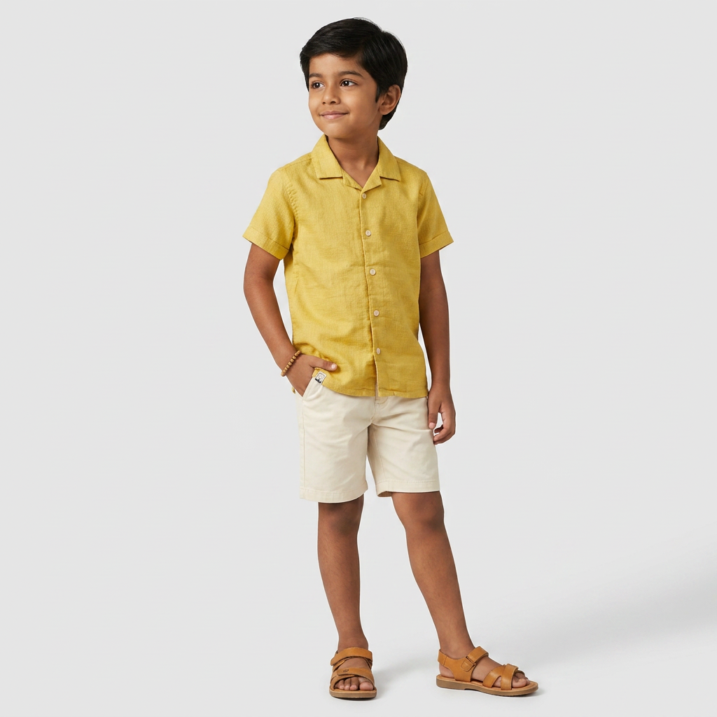 Boys Cotton Solid Shirt