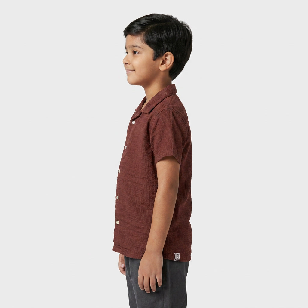 Boys Cotton Solid Shirt
