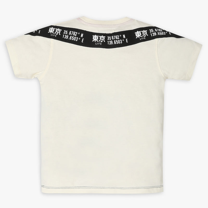 Boys Regular Fit Cut and Sew T-Shirt