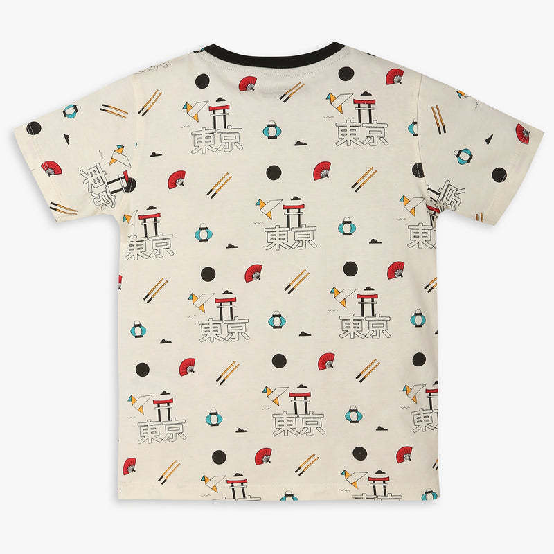 Boys Regular Fit Cut and Sew T-Shirt