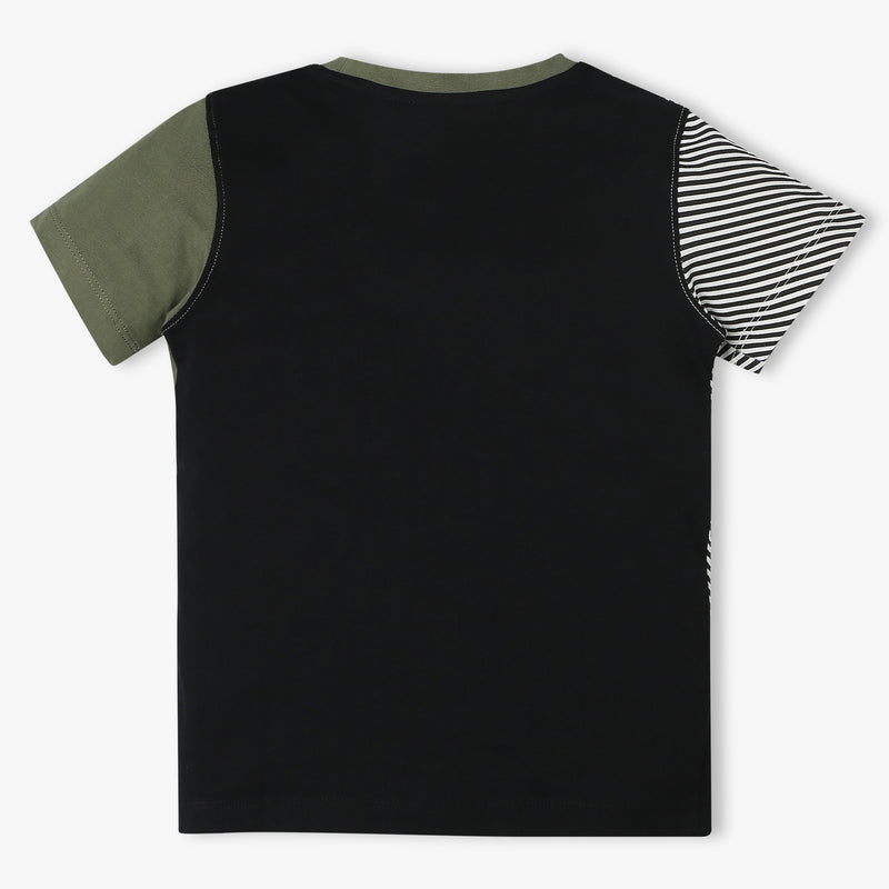 Boys Regular Fit Cut and Sew T-Shirt