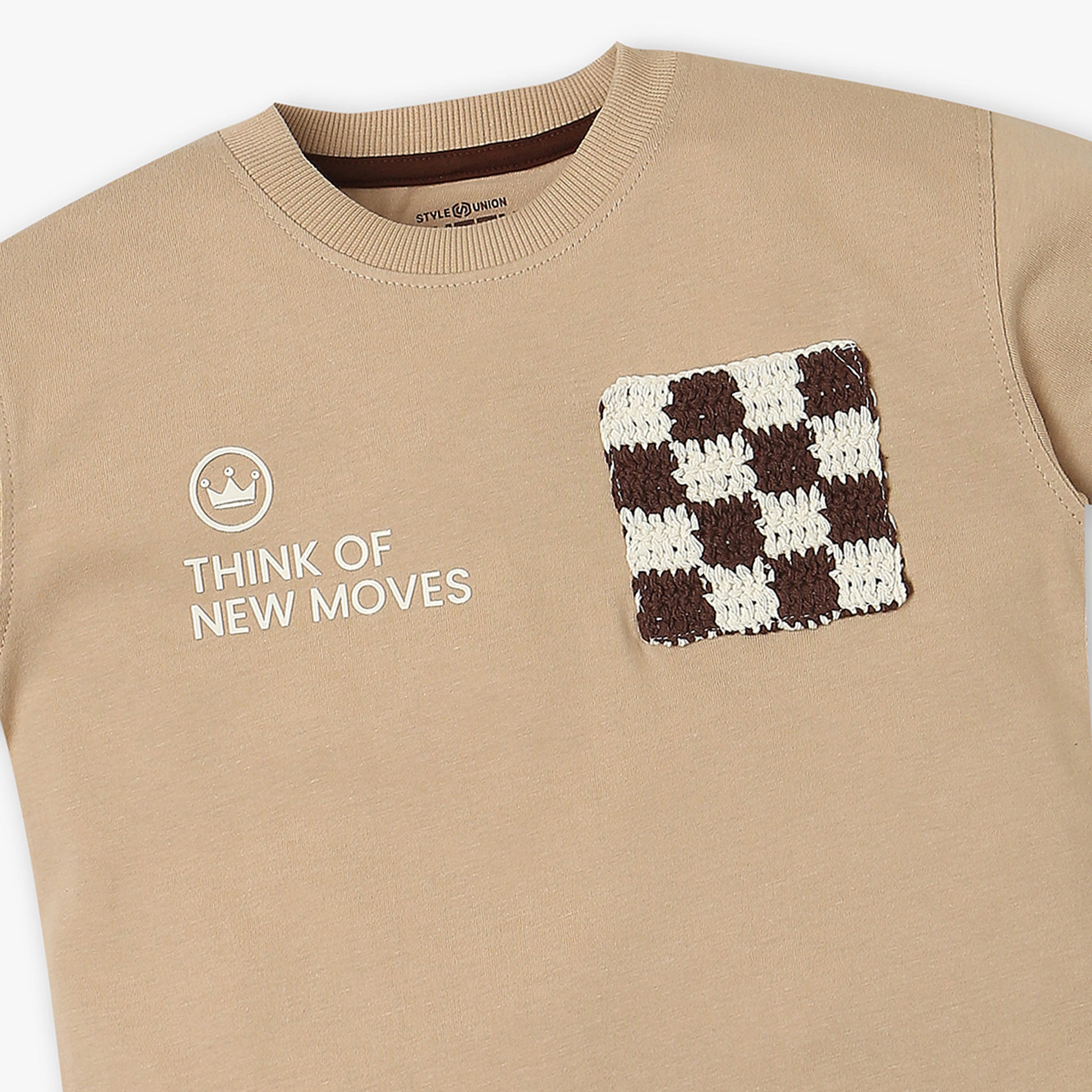 Boys Regular Fit Solid T-Shirt