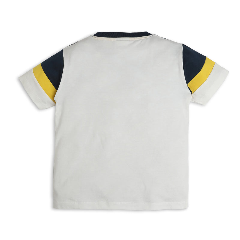 Boys Regular Fit Cut and Sew T-Shirt