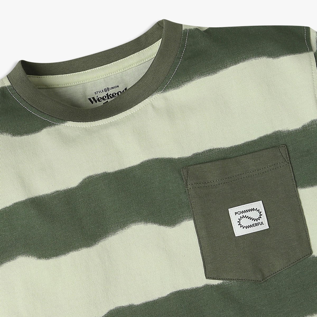 Boys Striped Crew Neck T-Shirt