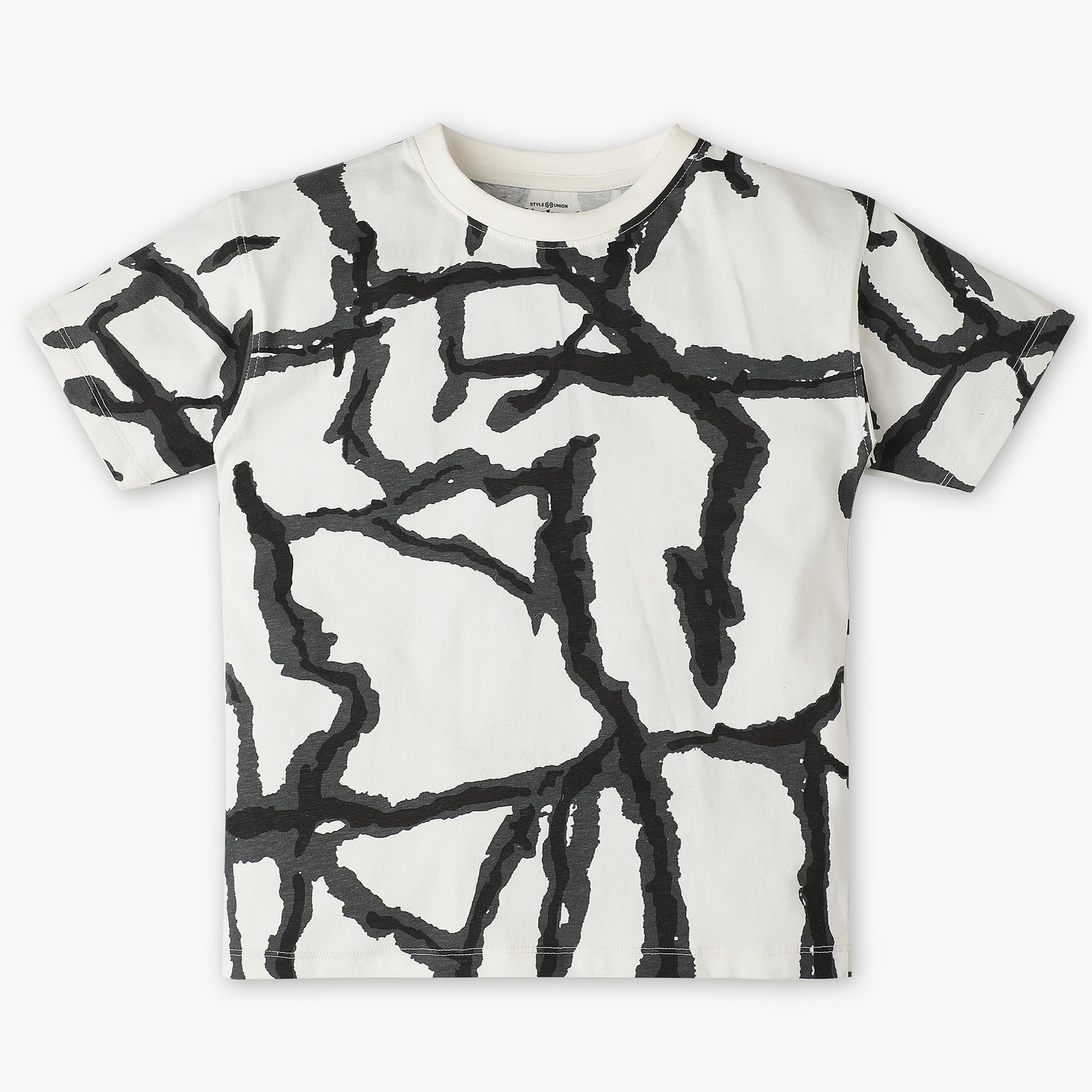 Boys Oversized Abstract Crew Neck Weekend T-Shirt