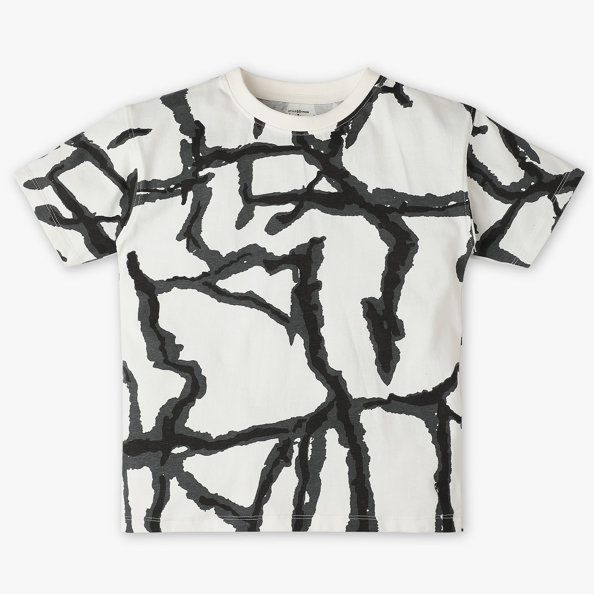 Boys Oversized Abstract Crew Neck Weekend T-Shirt