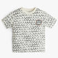 Boys Oversize Abstract Crew Neck All Over Geometric Print T-Shirt