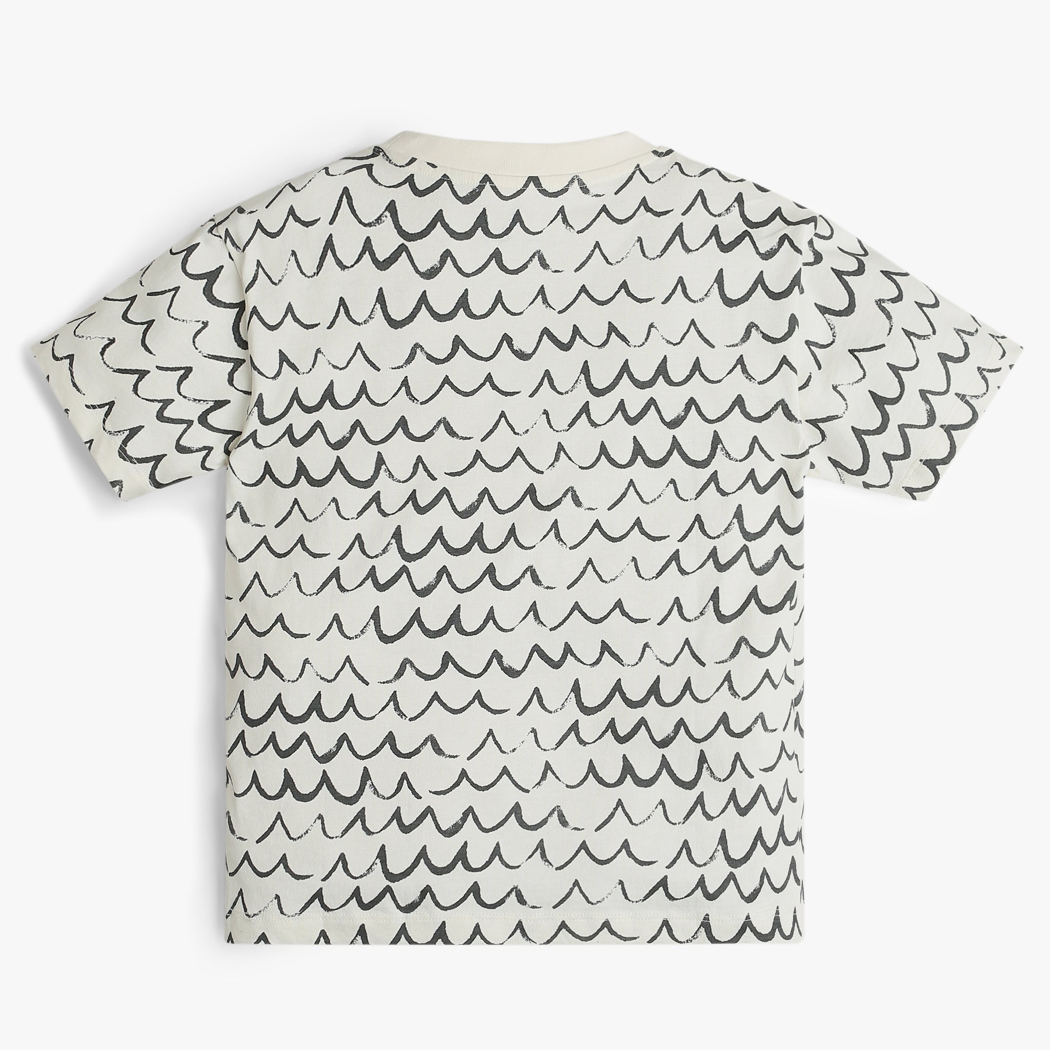 Boys Oversize Abstract Crew Neck All Over Geometric Print T-Shirt