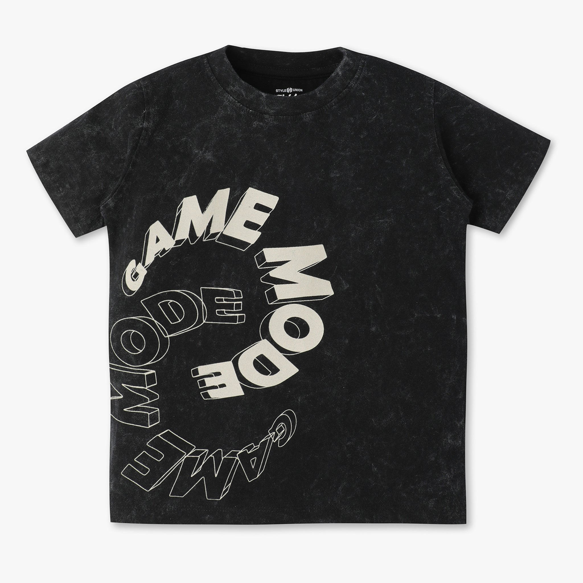 Boys Oversize Abstract Crew Neck Half Sleeve T-Shirt