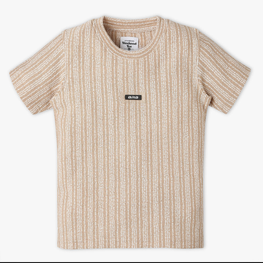 Boys Regular Fit Cut and Sew Crew Neck T-Shirt