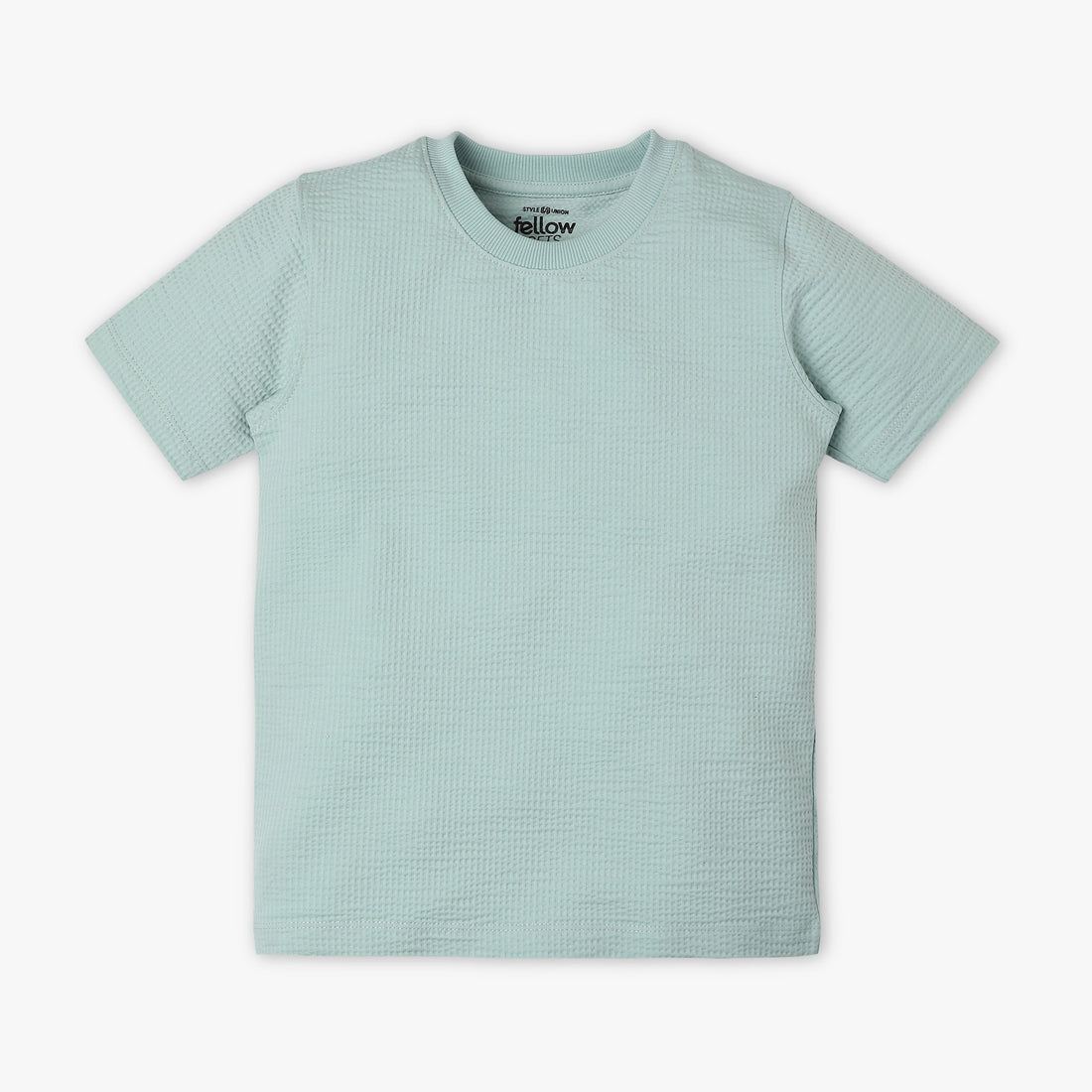 Boys Regular Fit Crew Neck Solid T-Shirt