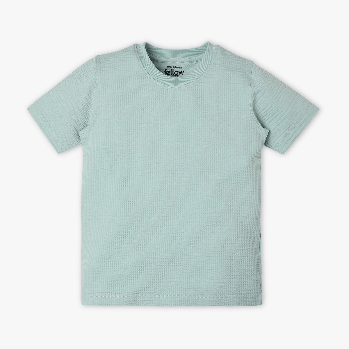 Boys Regular Fit Crew Neck Solid T-Shirt