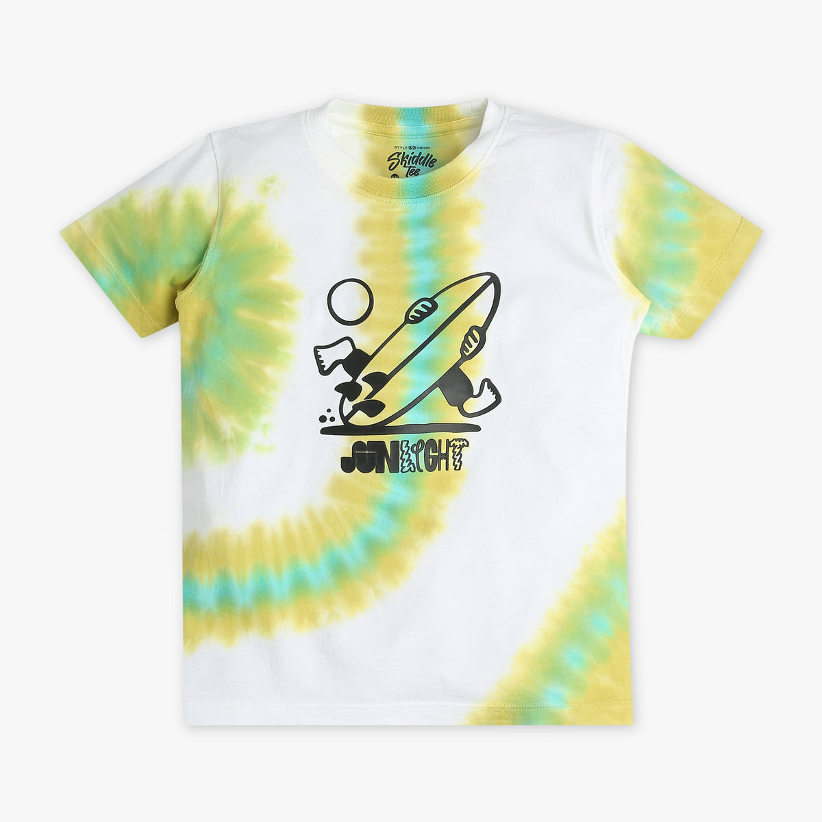 Boys Regular Fit Tie - Dye Crew Neck Half Sleeve T-Shirt