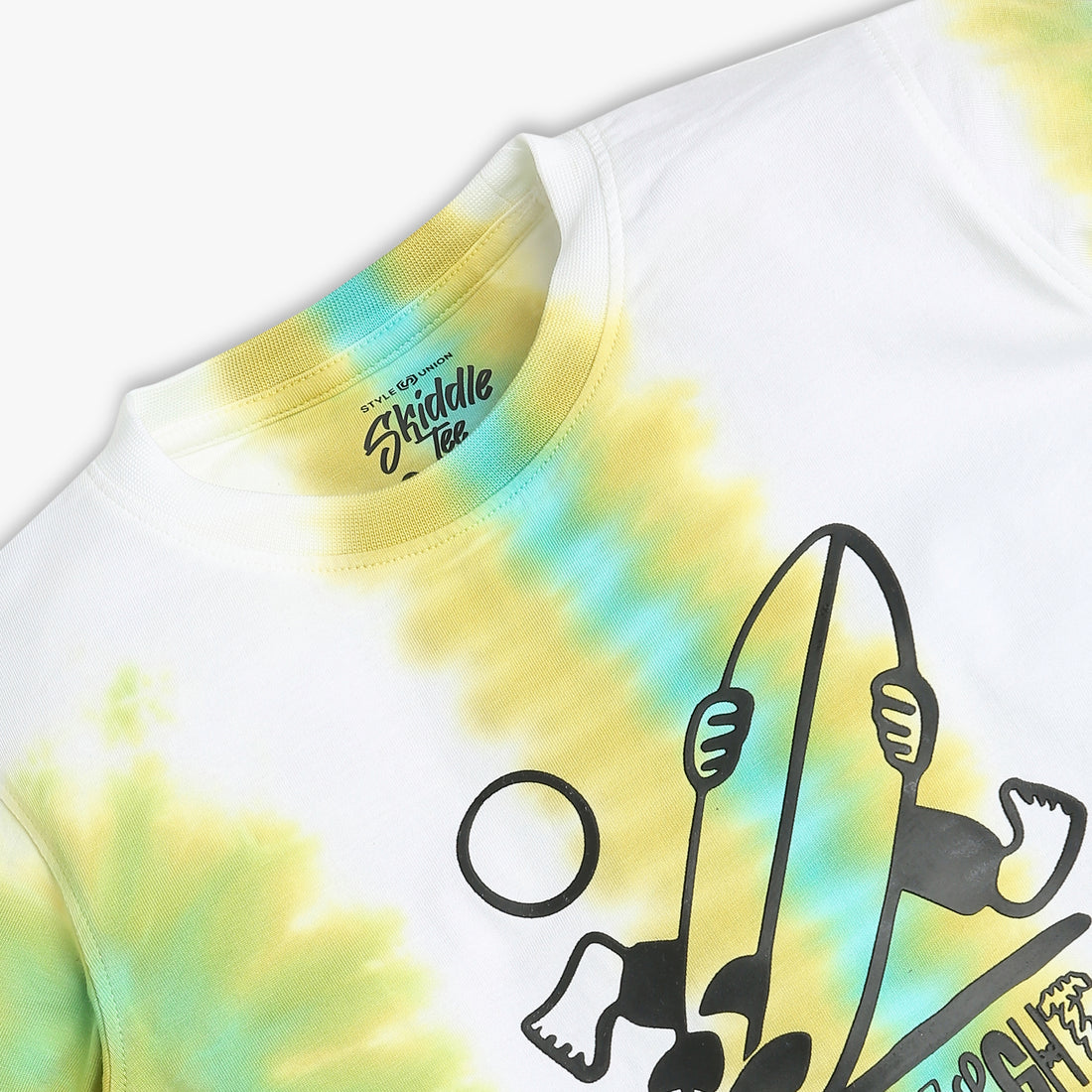 Boys Regular Fit Tie - Dye Crew Neck Half Sleeve T-Shirt