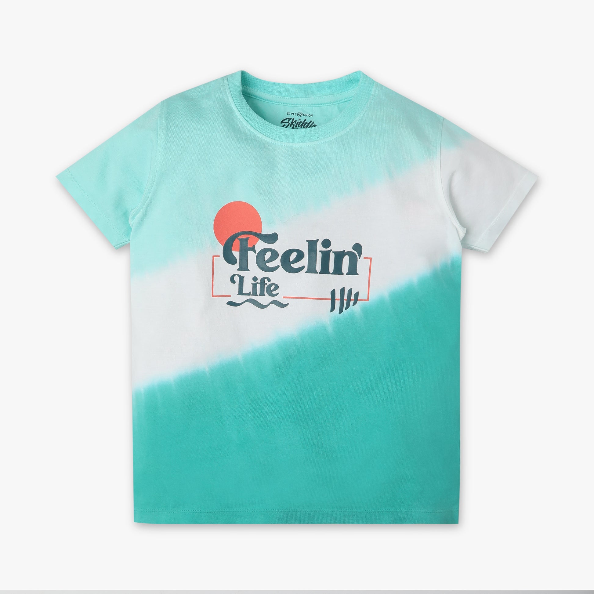 Boys Regular Fit Tie - Dye Crew Neck Half Sleeve T-Shirt