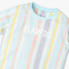 Boys Oversize Striped Crew Neck Half Sleeve T-Shirt