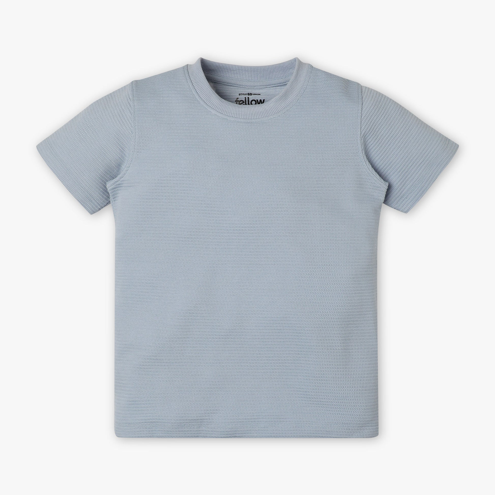 Boys Regular Fit Crew Neck Solid T-Shirt