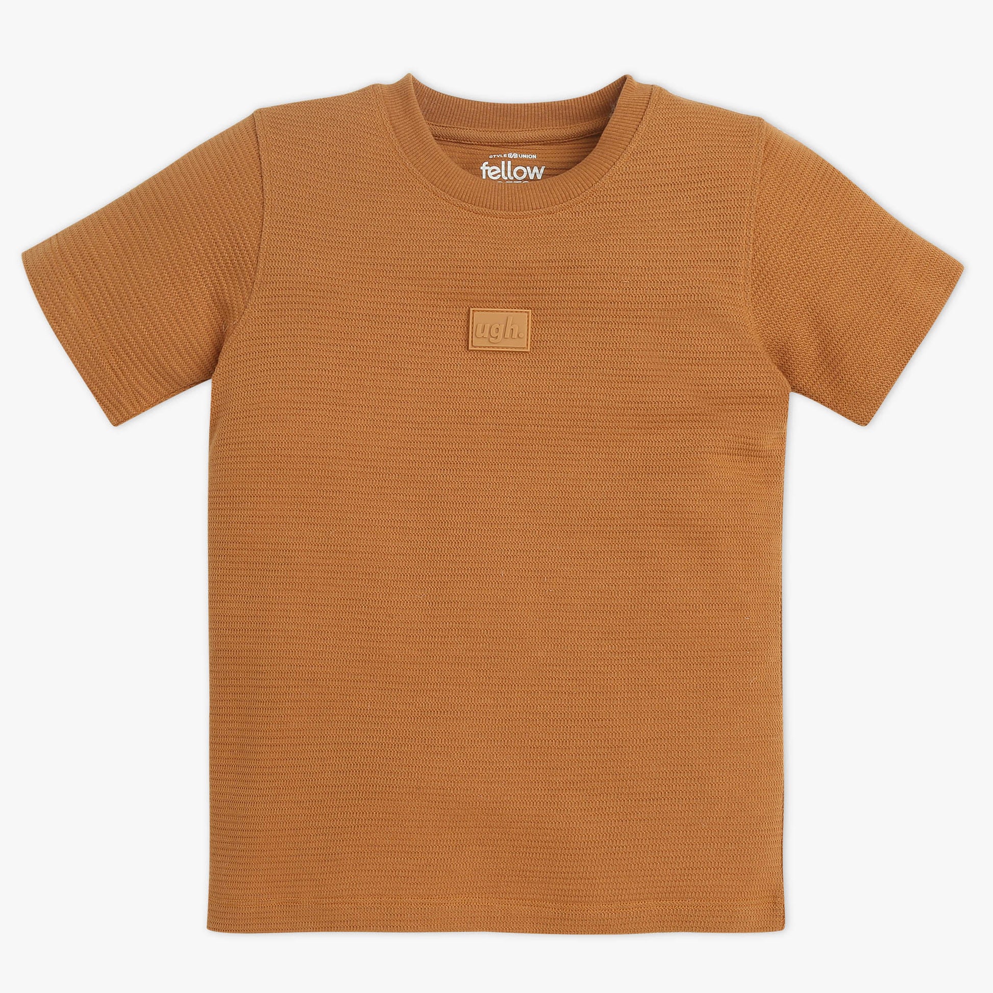 Boys Solid Crew Neck T-Shirt