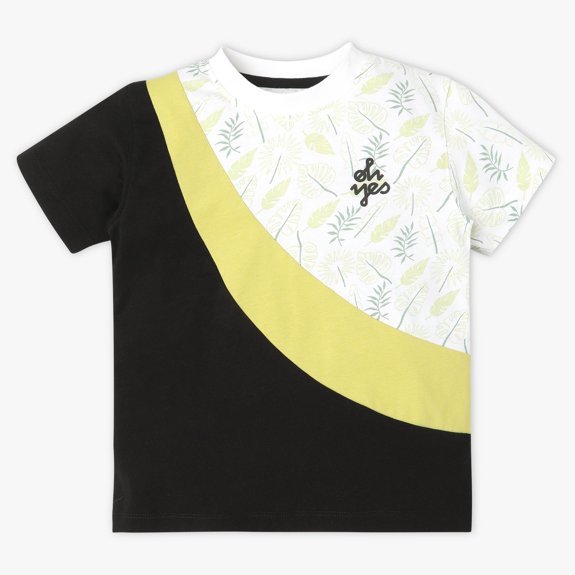 Boys Regular Fit All Over Print Crew Neck Half Sleeve T-Shirt