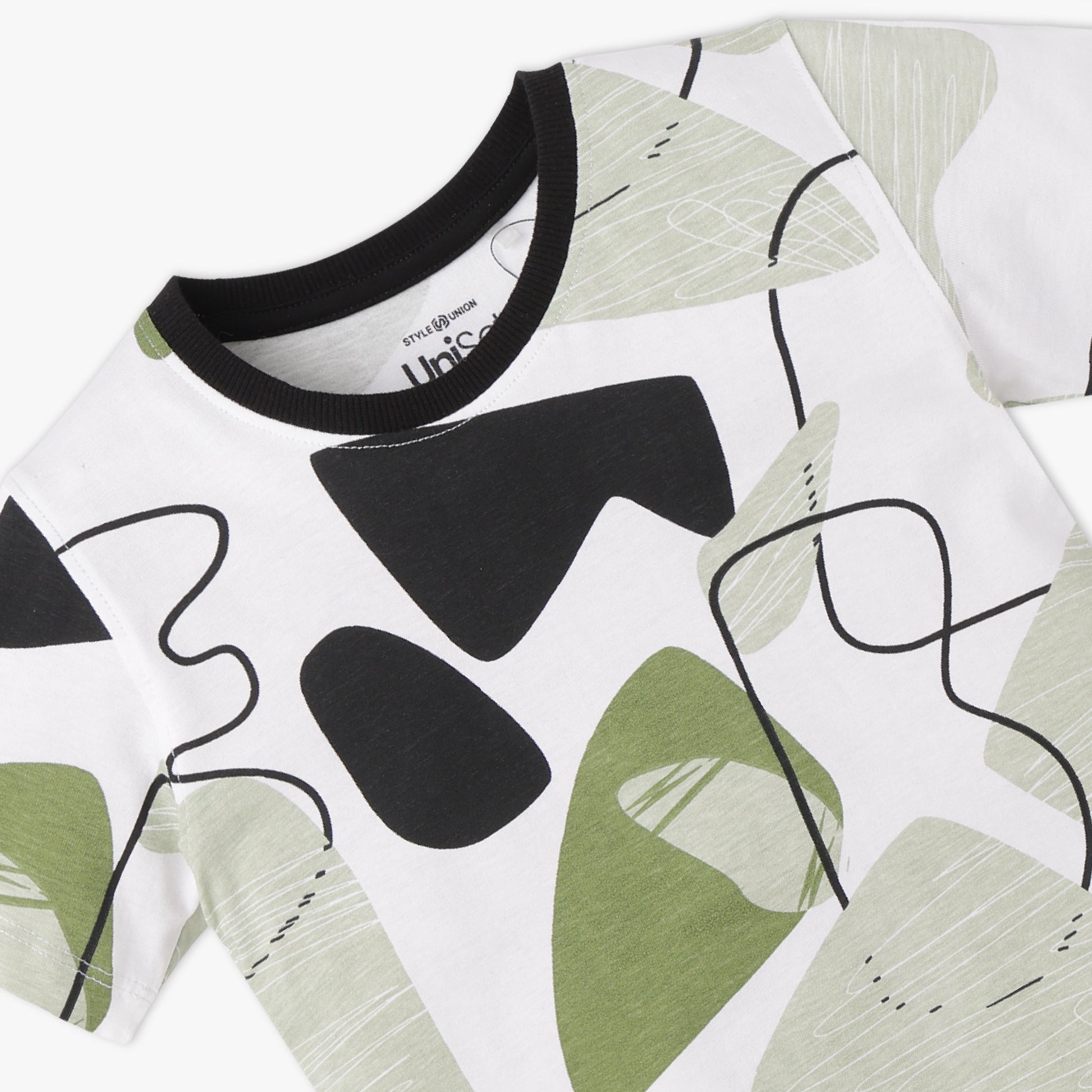 Boys Crew Neck All Over Printed Unisett T-Shirt