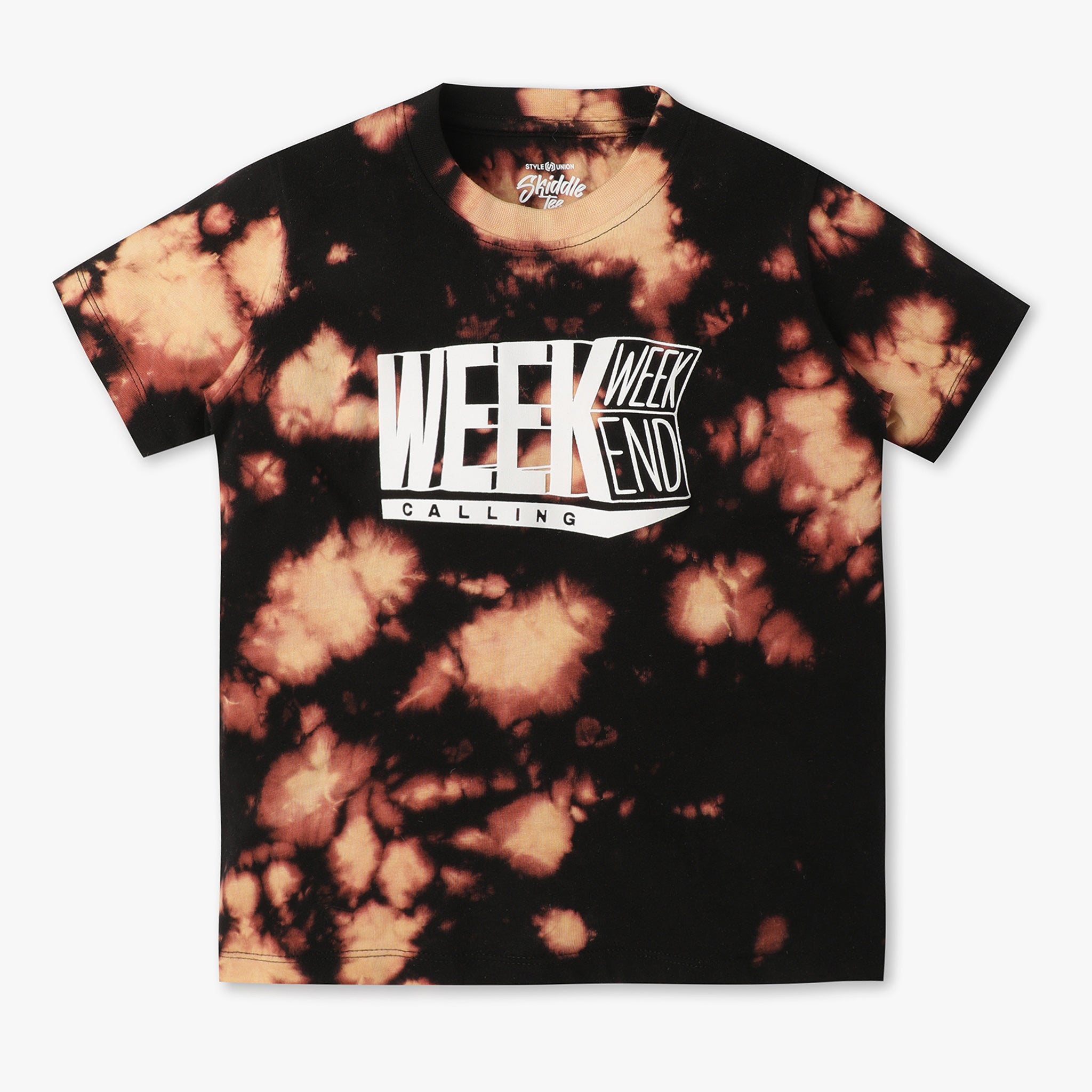 Boys Regular Fit Tie - Dye Crew Neck Half Sleeve T-Shirt