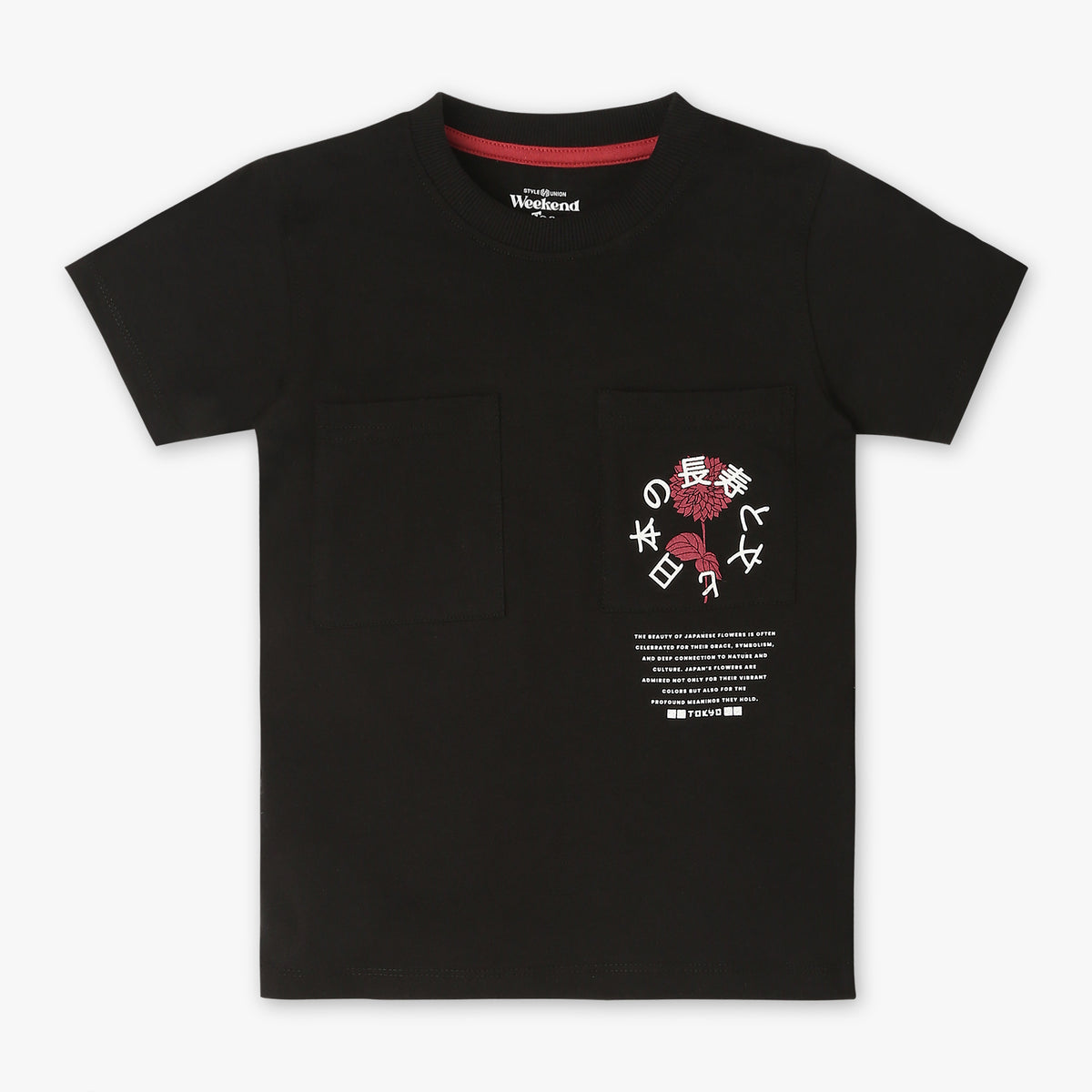 Boys Regular Fit Printed Crew Neck Half Sleeve T-Shirt