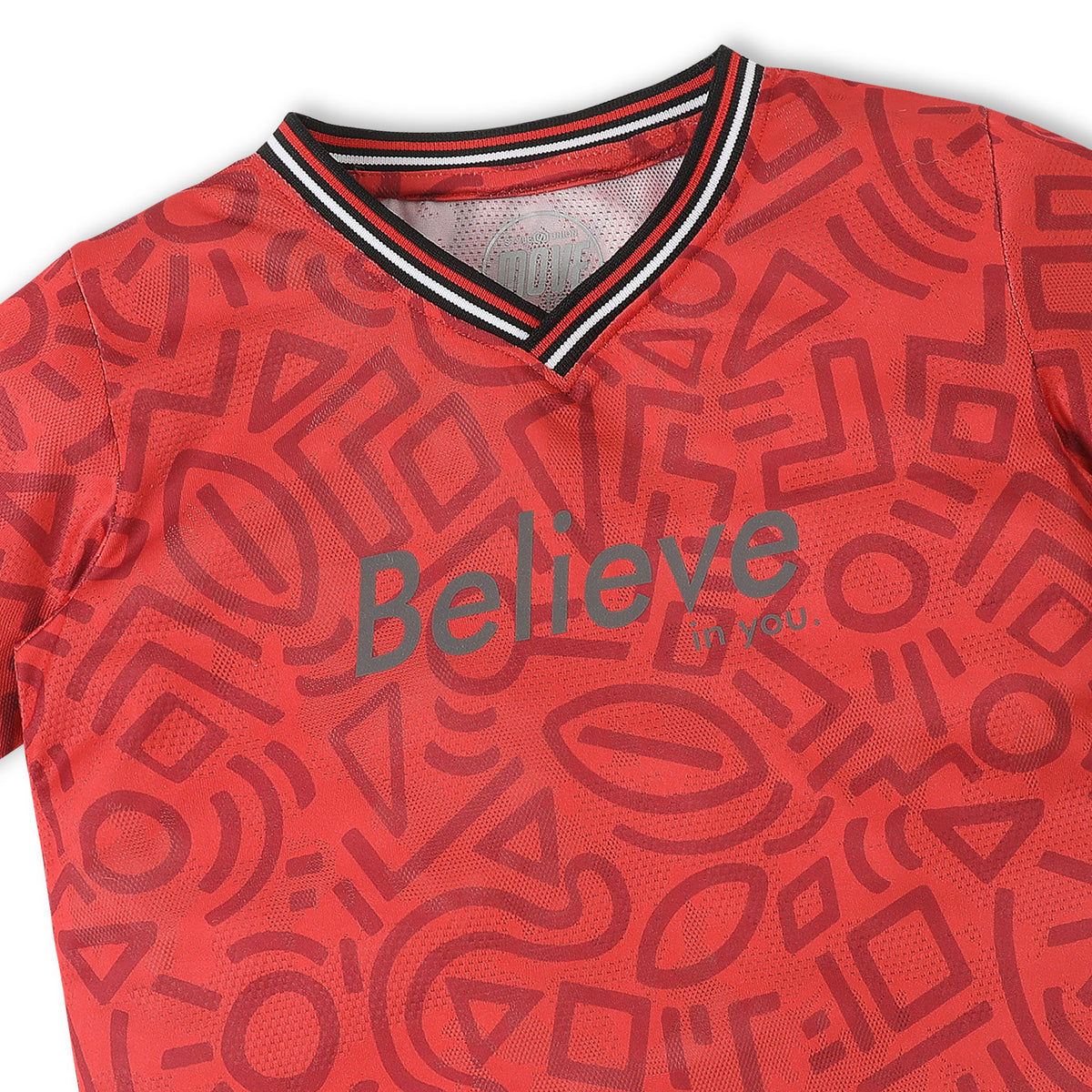 Boys V-Neck Printed Sublimation Move T-Shirt