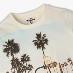 Boys Regular Fit Printed Crew Neck Half Sleeve T-Shirt