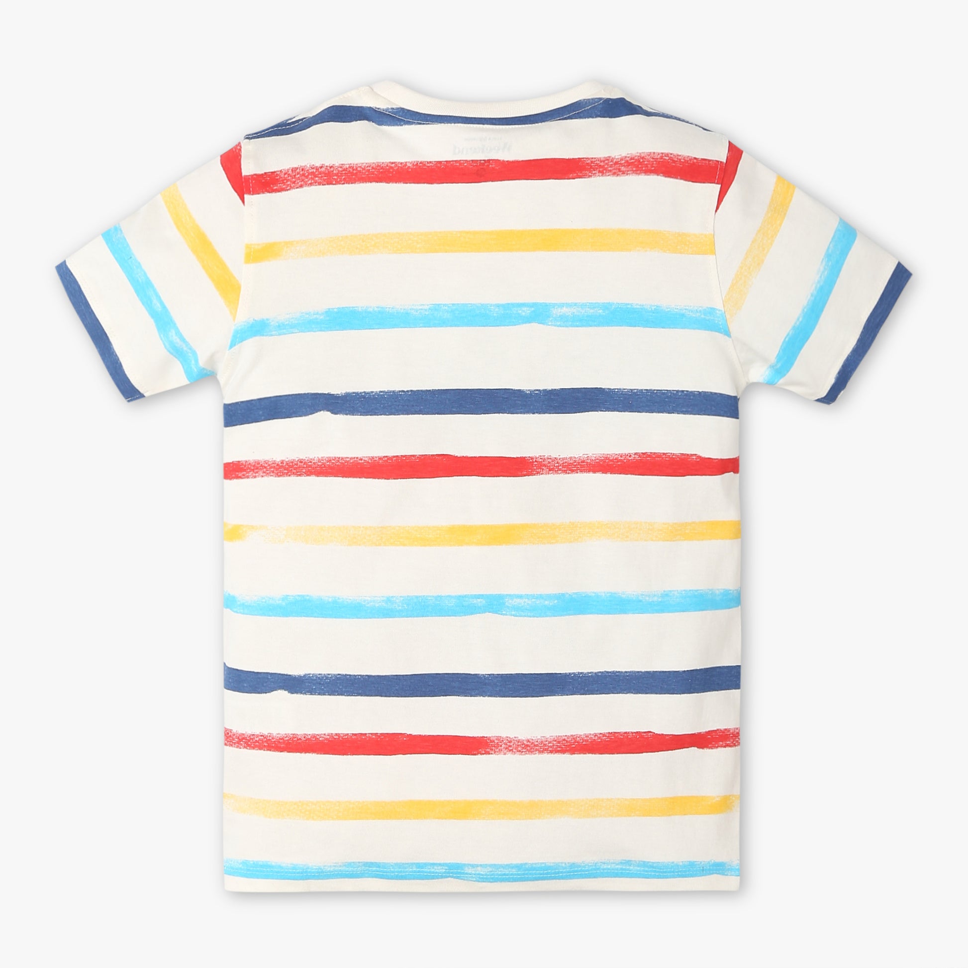 Boys Regular Fit Striped Crew Neck Half Sleeve T-Shirt