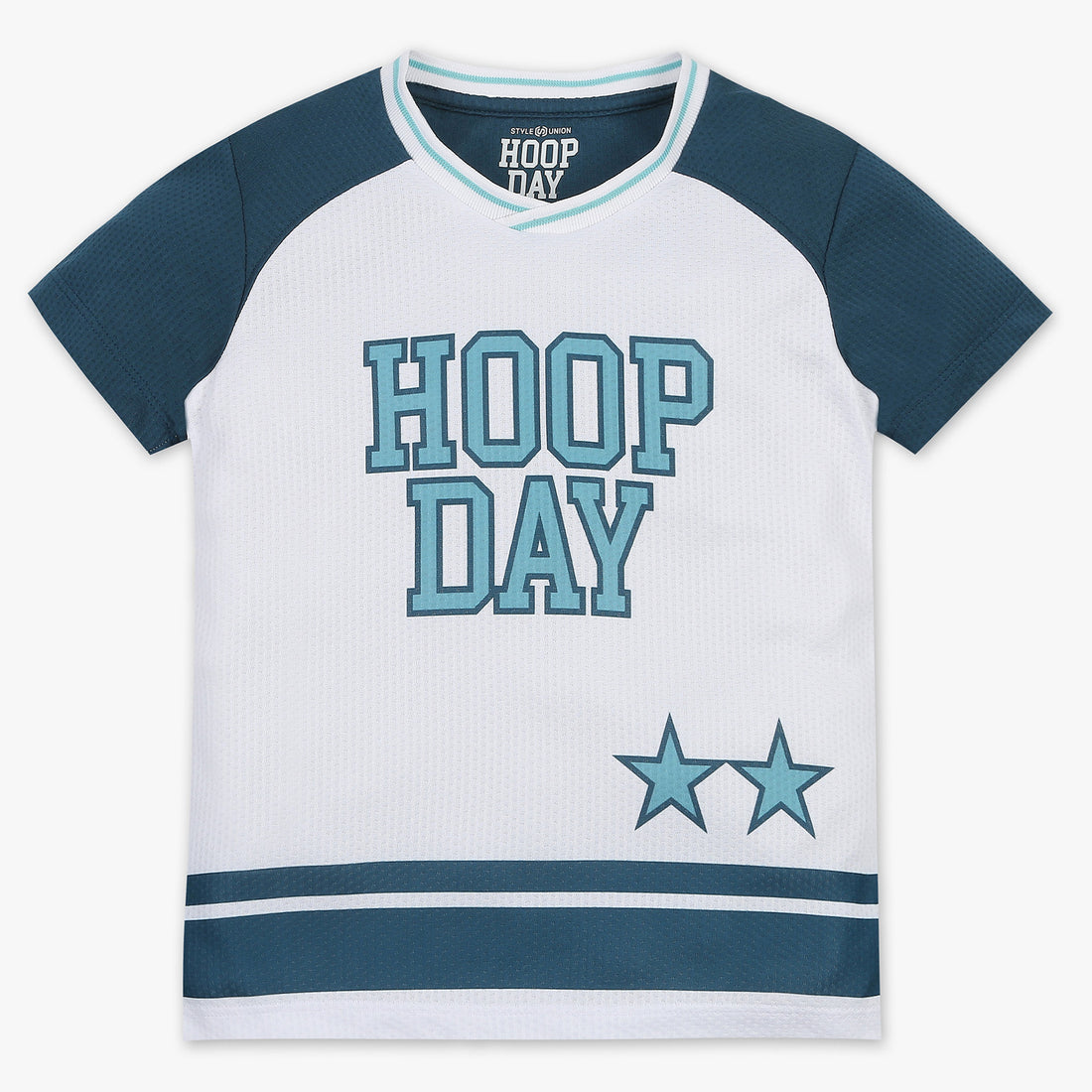 Boys Printed Polyester V-Neck T-Shirt