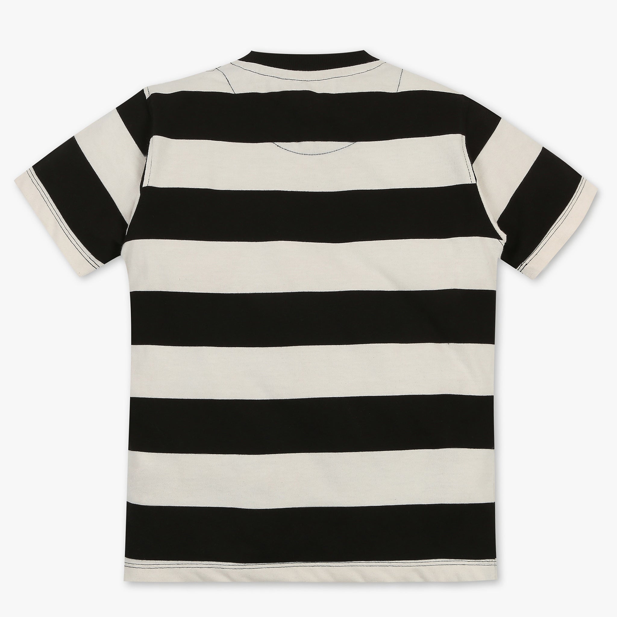 Boys Striped Cotton Polyester T-Shirt
