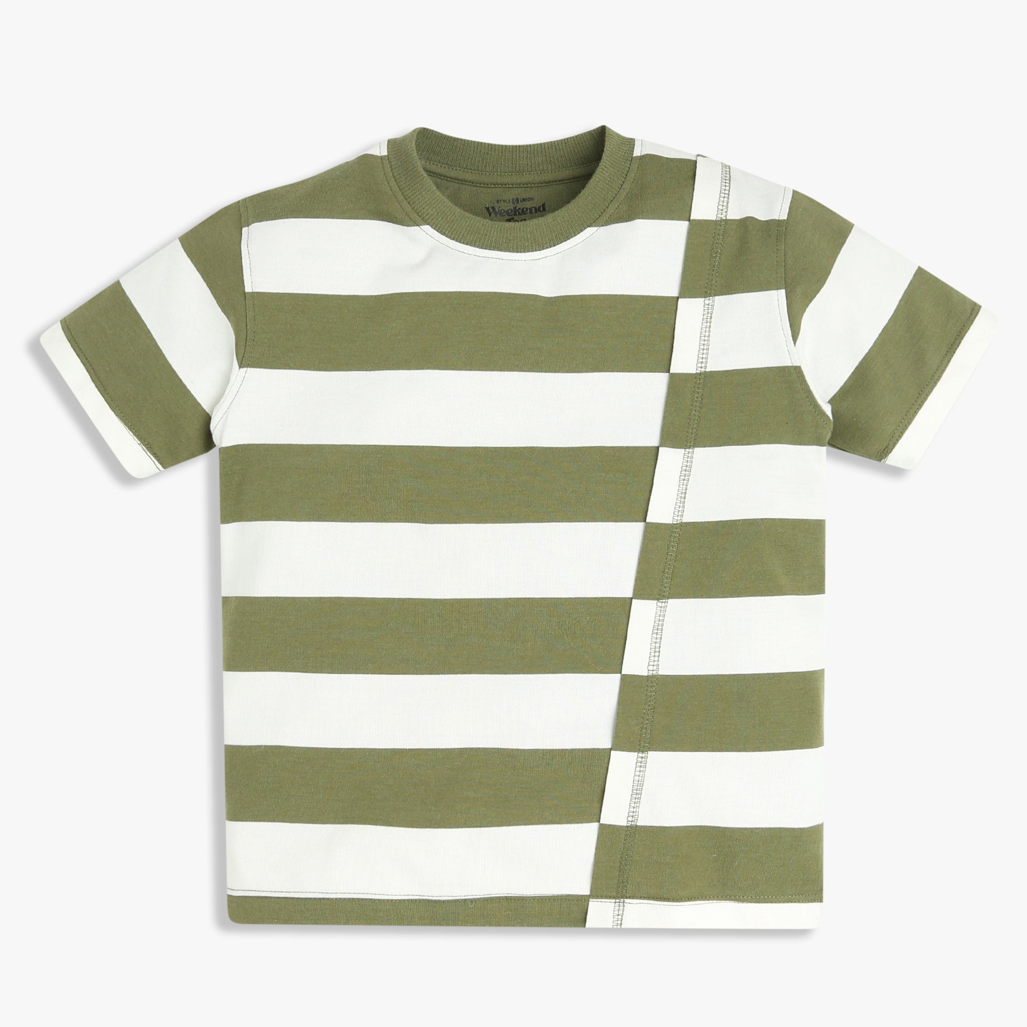 Boys Crew Neck Striped T-Shirt