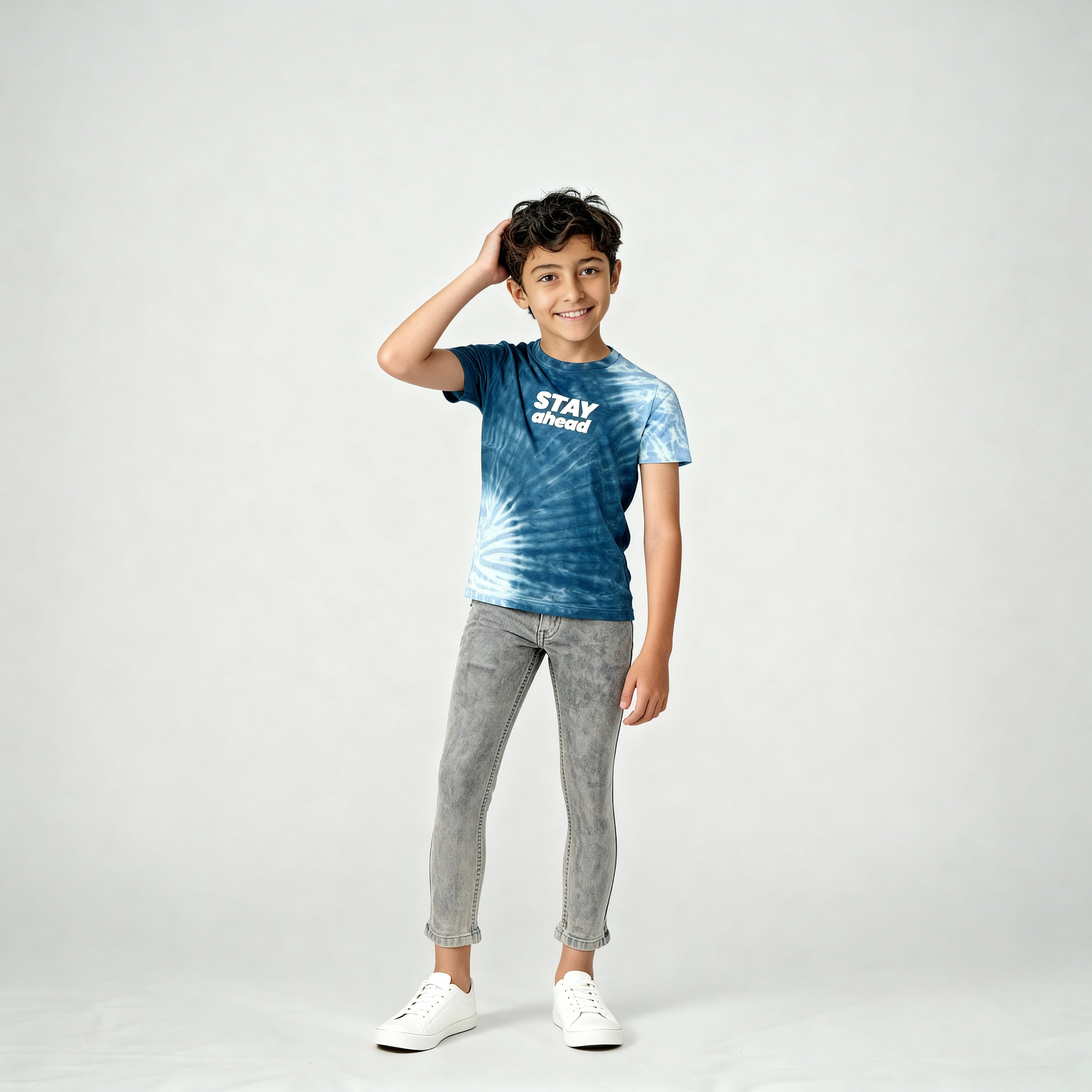 Boys Cotton Tie - Dye Skiddle T-Shirt
