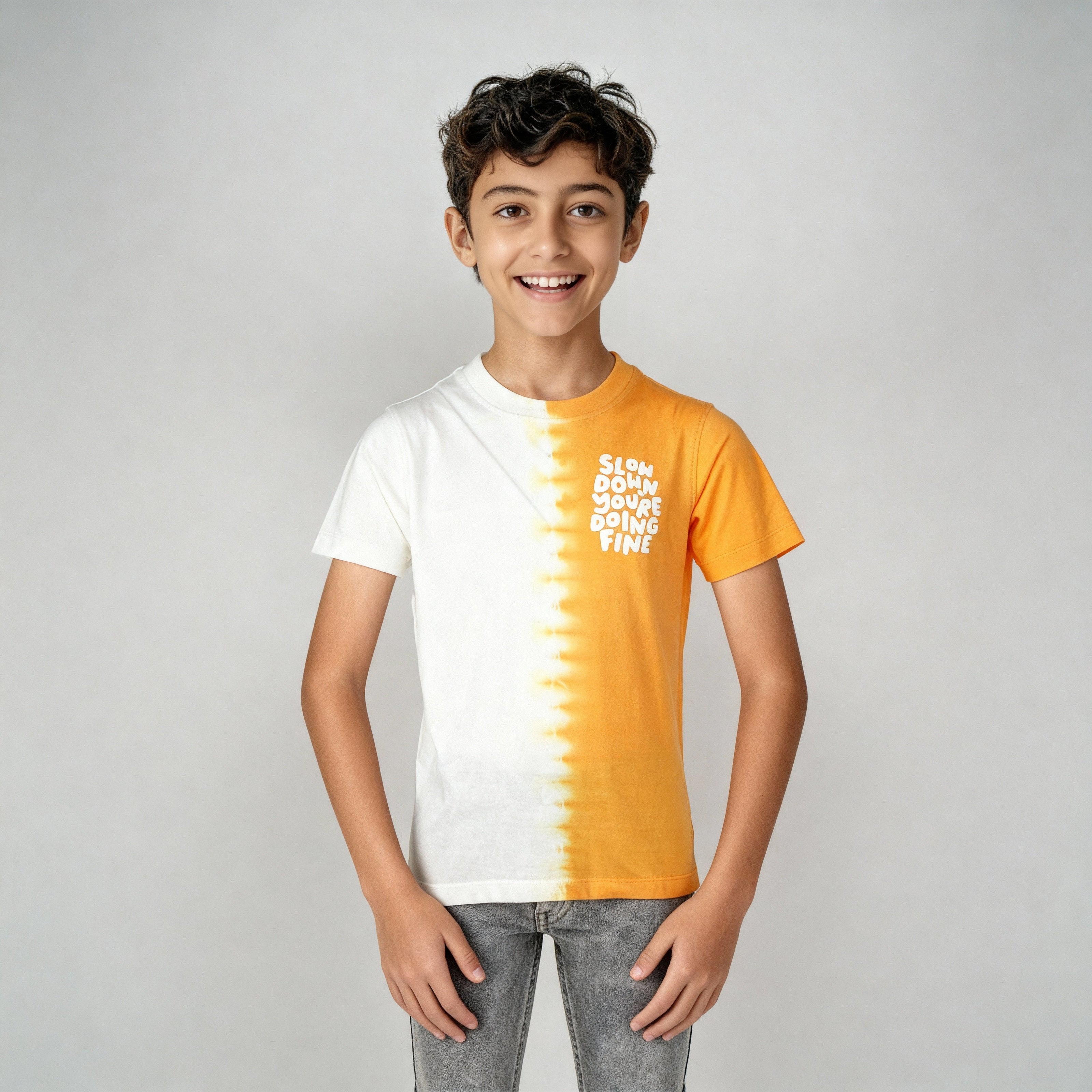 Boys Cotton Tie - Dye Skiddle T-Shirt