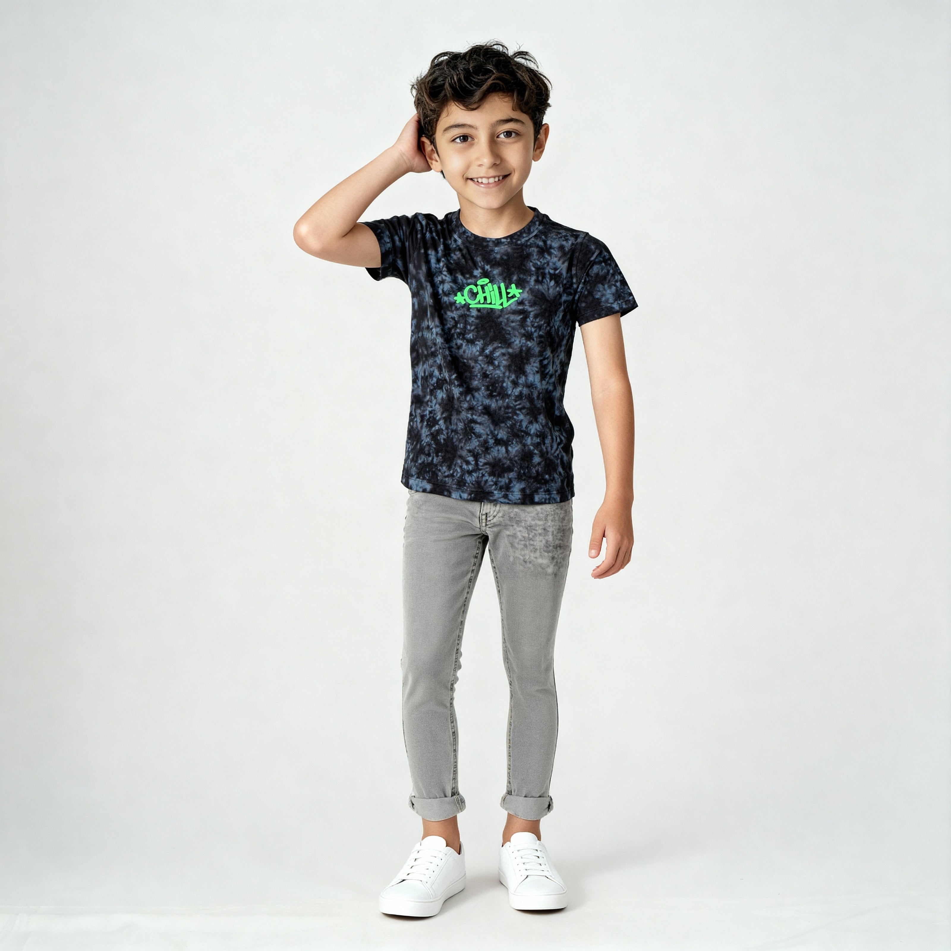 Boys Cotton Tie - Dye Skiddle T-Shirt