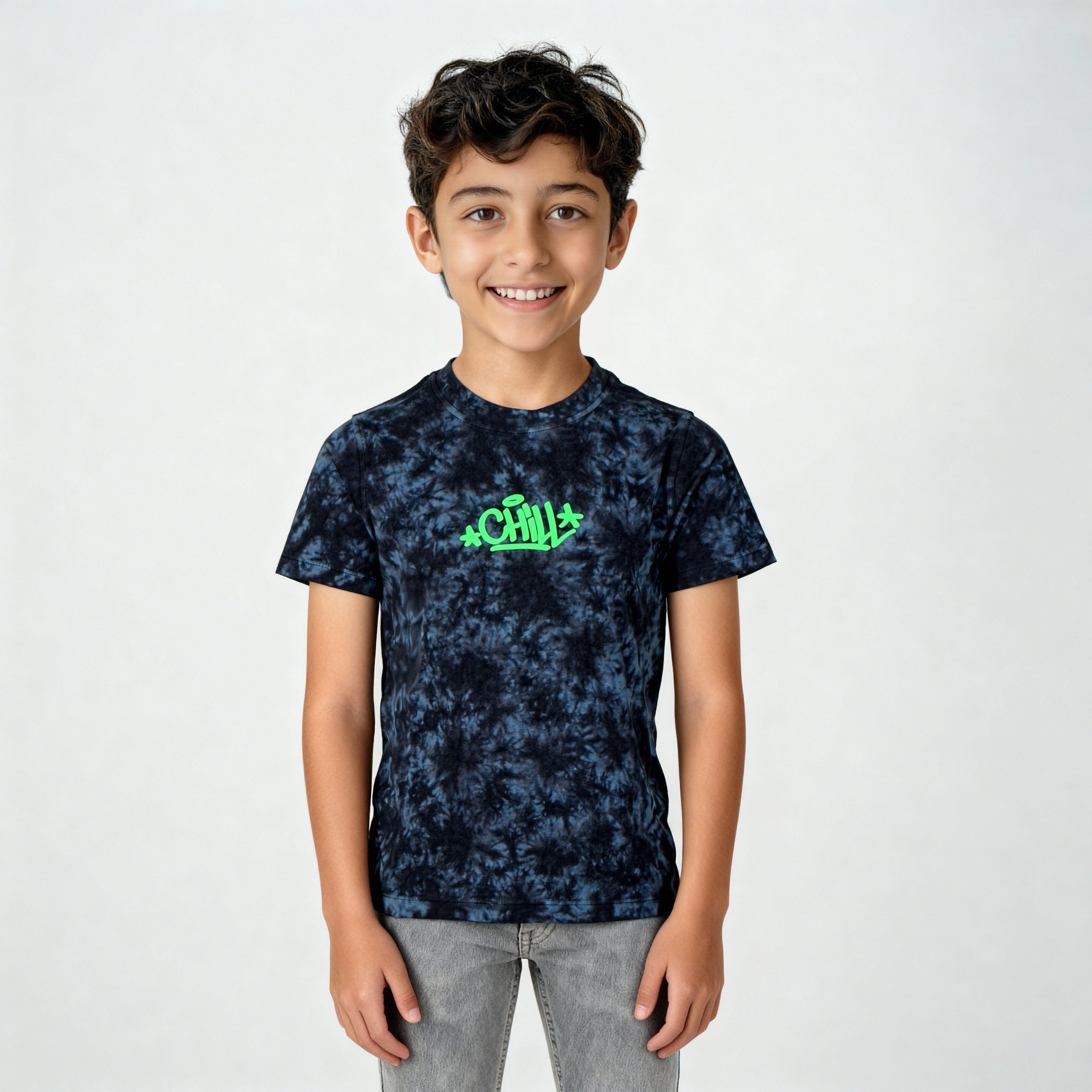 Boys Cotton Tie - Dye Skiddle T-Shirt