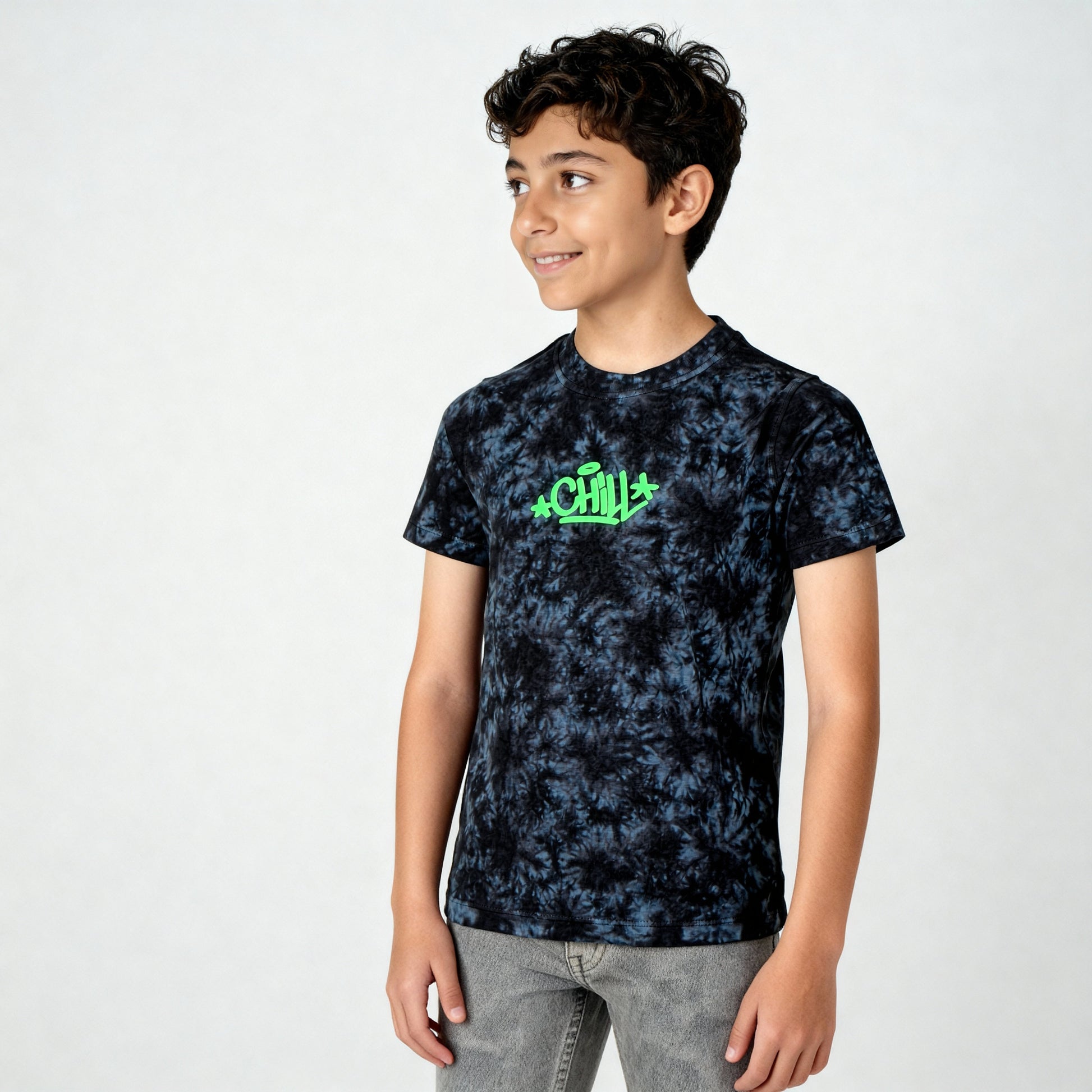 Boys Cotton Tie - Dye Skiddle T-Shirt