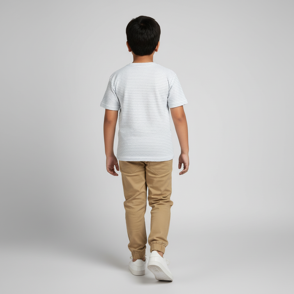 Boys Structured Crew Neck T-Shirt