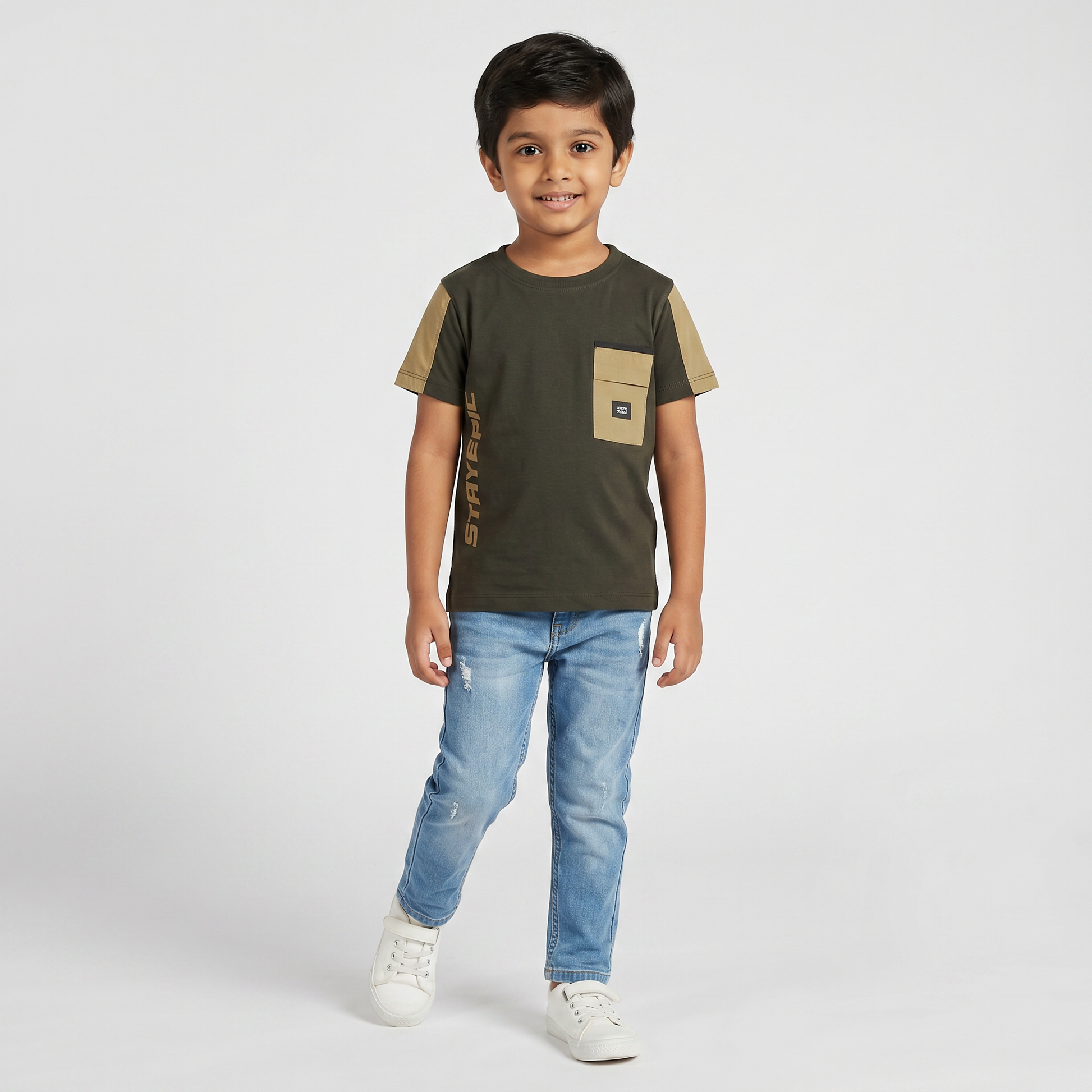 Boys Cotton Cut And Sew T-Shirt