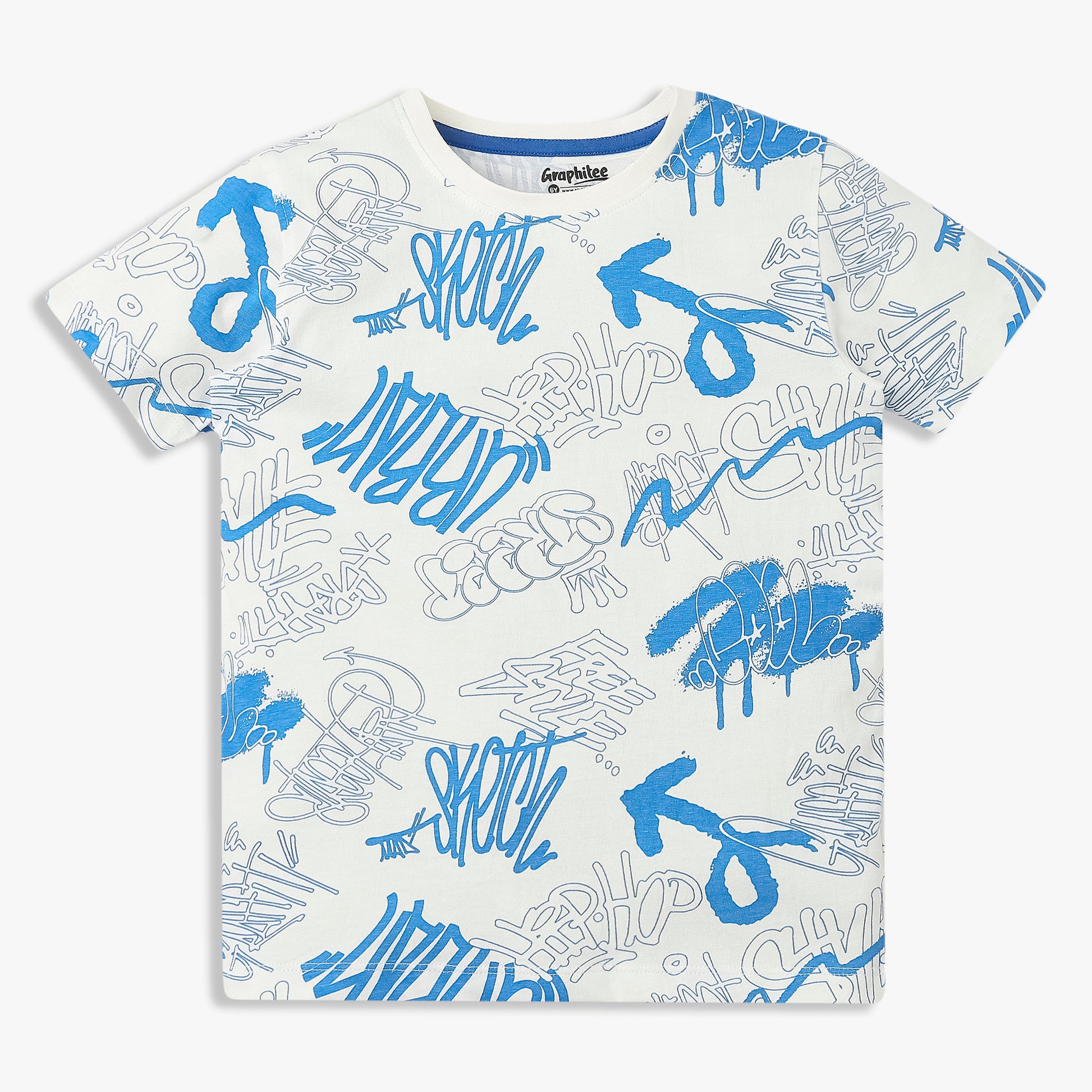 Boys Cotton All Over Print T-Shirt