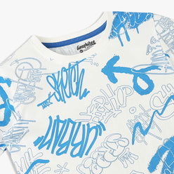 Boys Cotton All Over Print T-Shirt