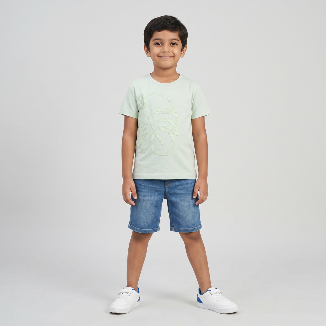 Boys Cotton Embellished T-Shirt