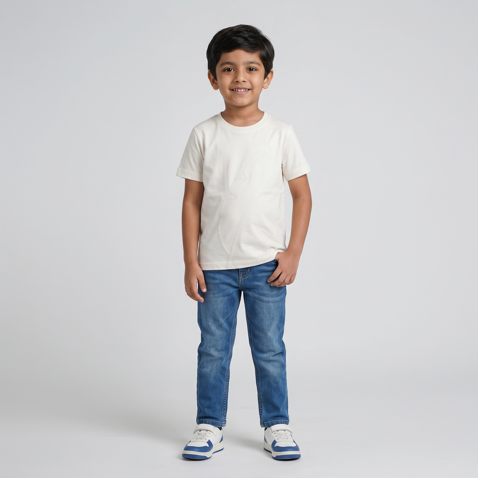 Boys Cotton Embellished T-Shirt