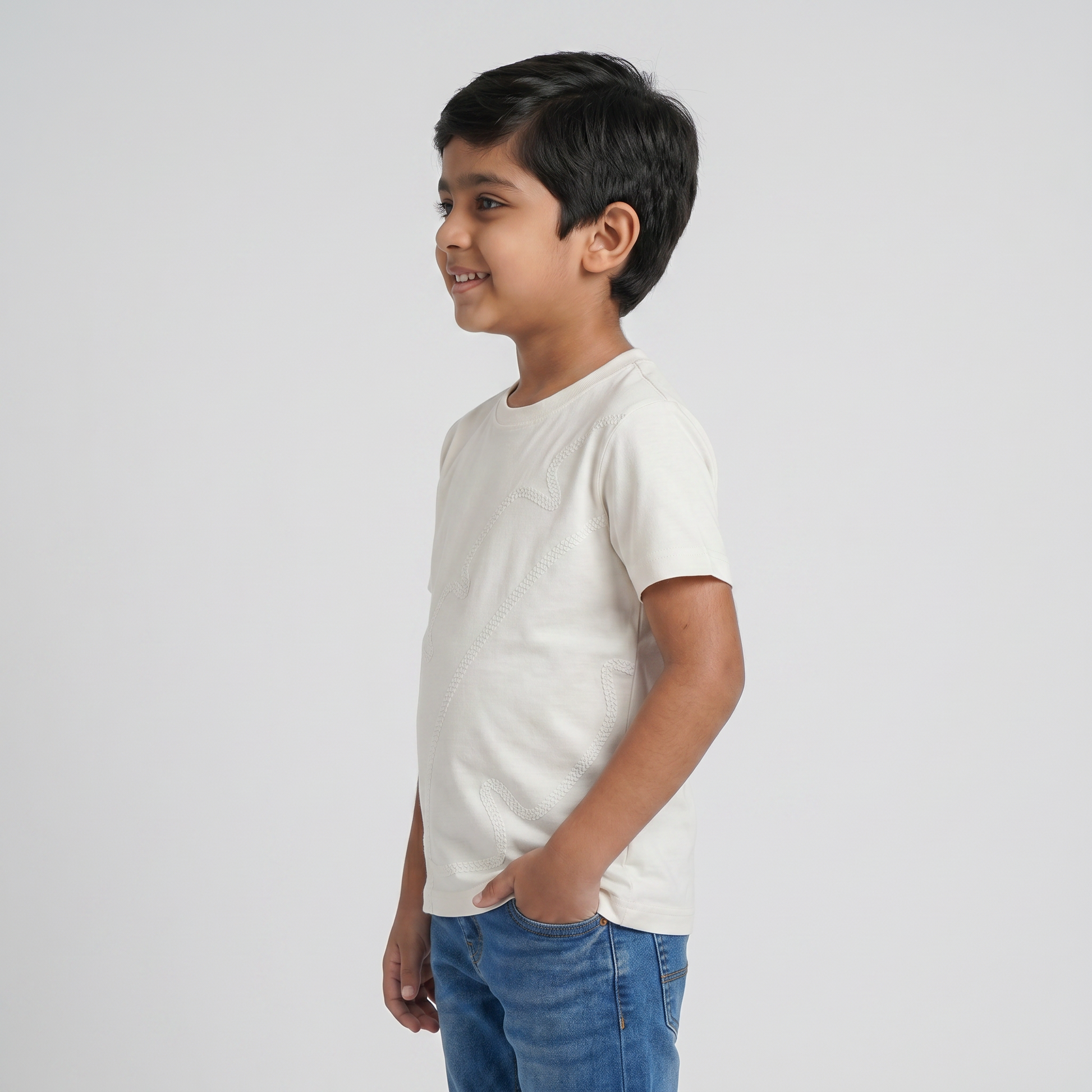 Boys Cotton Embellished T-Shirt