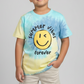 Boys Cotton Tie-Dye Crew Neck T-Shirt