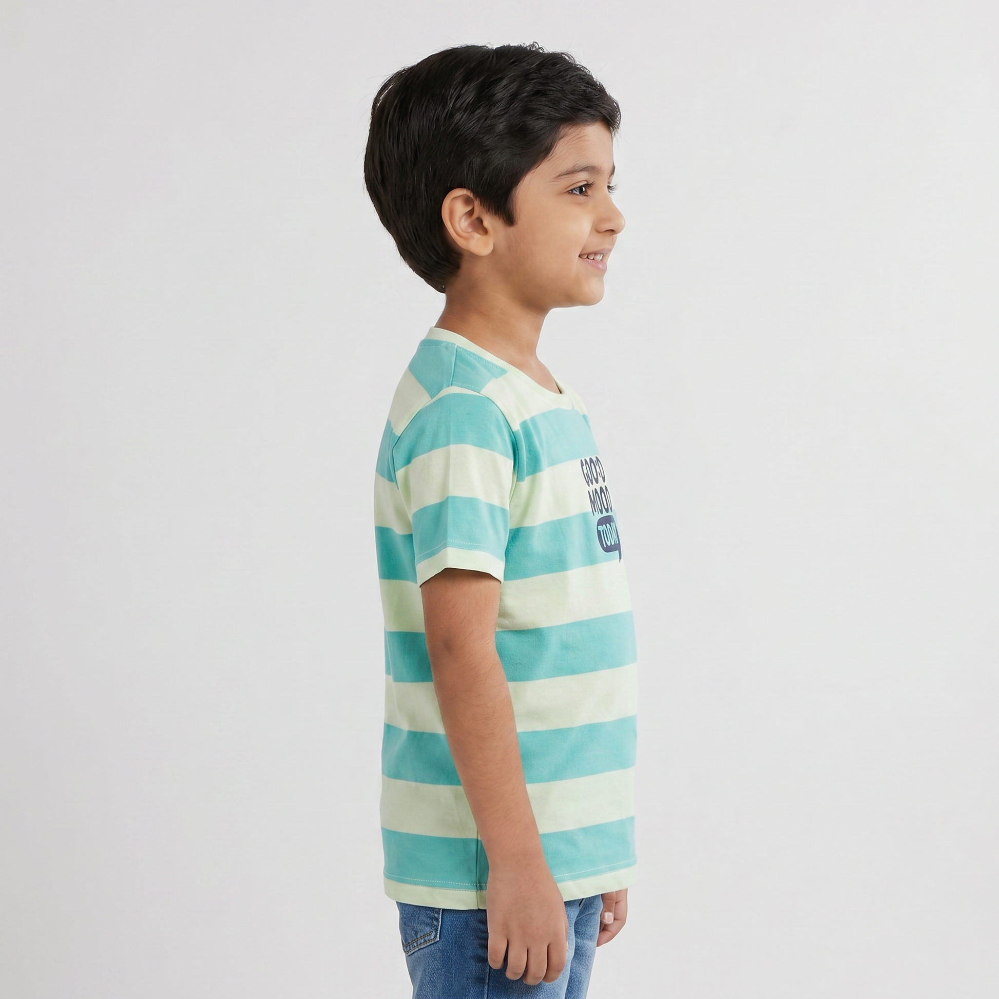 Boys Cotton Striped T-Shirt