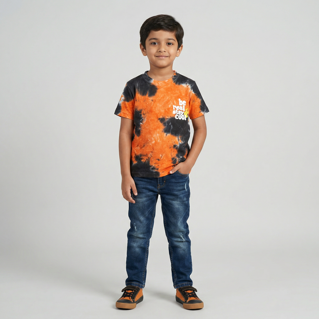 Boys Cotton Tie - Dye T-Shirt