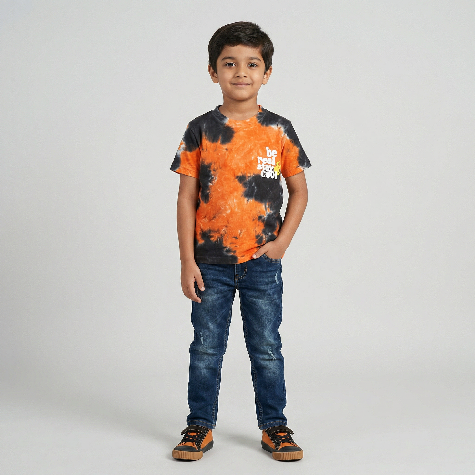 Boys Cotton Tie - Dye T-Shirt